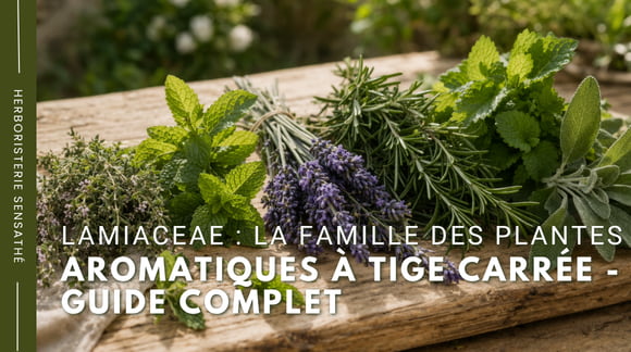 Lamiaceae  La famille des plantes aromatiques à tige carrée - Guide complet - Herboristerie Sensathé